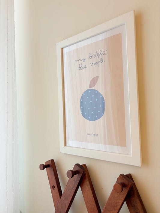 Lámina "my bright blue apple"
